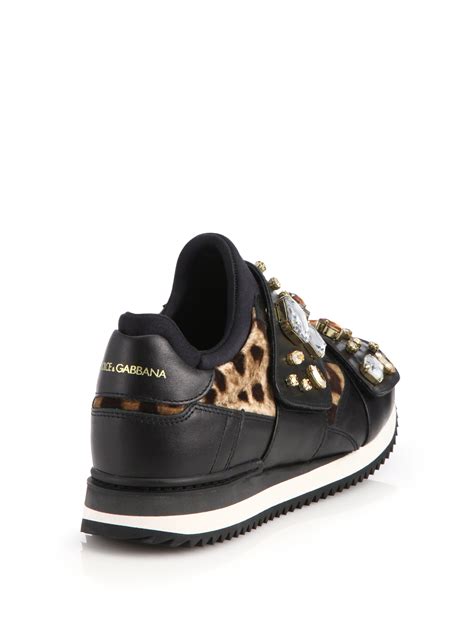 dolce gabbana leopard print sneakers